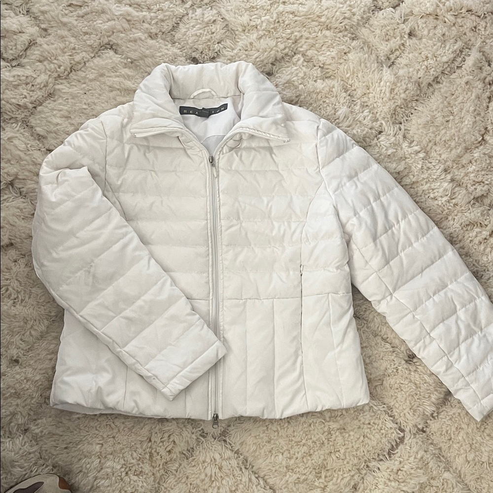 Kenneth Cole Reaction Women's Cream Puffer Jacket